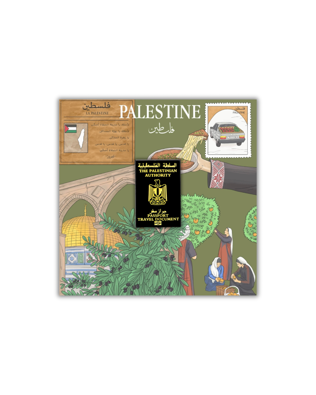 Palestine Passport Pin